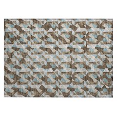 Machine Washable Indoor/Outdoor Chantille ACN2636 Brown 1'8" x 2'6" Rug