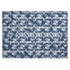 Machine Washable Indoor/Outdoor Chantille ACN2636 Blue 1'8" x 2'6" Rug