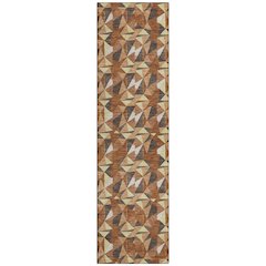 Machine Washable Indoor/Outdoor Chantille ACN2636 Orange 2'3" x 7'6" Runner Rug