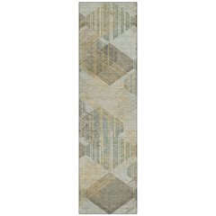 Machine Washable Indoor/Outdoor Chantille ACN2637 Green 2'3" x 7'6" Runner Rug