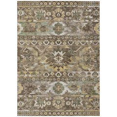 Machine Washable Indoor/Outdoor Chantille ACN2638 Brown 2'6" x 3'10" Rug