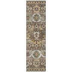 Machine Washable Indoor/Outdoor Chantille ACN2638 Brown 2'3" x 7'6" Runner Rug