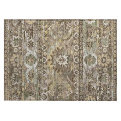 Machine Washable Indoor/Outdoor Chantille ACN2638 Brown 1'8" x 2'6" Rug