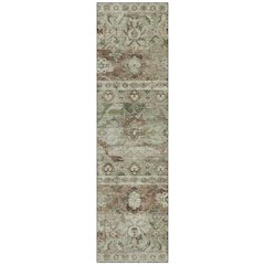 Machine Washable Indoor/Outdoor Chantille ACN2638 Green 2'3" x 7'6" Runner Rug