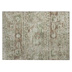 Machine Washable Indoor/Outdoor Chantille ACN2638 Green 1'8" x 2'6" Rug