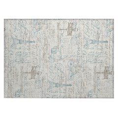 Machine Washable Indoor/Outdoor Chantille ACN2639 Brown 1'8" x 2'6" Rug