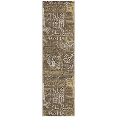 Machine Washable Indoor/Outdoor Chantille ACN2639 Brown 2'3" x 7'6" Runner Rug