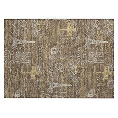 Machine Washable Indoor/Outdoor Chantille ACN2639 Brown 1'8" x 2'6" Rug