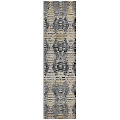 Machine Washable Indoor/Outdoor Chantille ACN2640 Black 2'3" x 7'6" Runner Rug