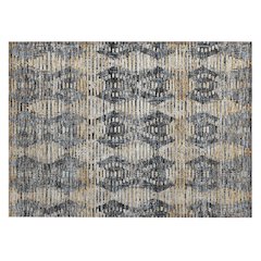 Machine Washable Indoor/Outdoor Chantille ACN2640 Black 1'8" x 2'6" Rug