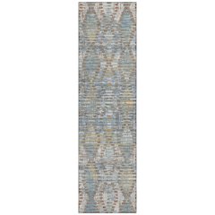 Machine Washable Indoor/Outdoor Chantille ACN2640 Blue 2'3" x 7'6" Runner Rug