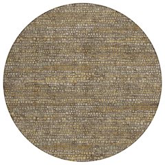 Machine Washable Indoor/Outdoor Chantille ACN2641 Brown 8' x 8' Round Rug