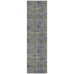 Machine Washable Indoor/Outdoor Chantille ACN2641 Blue 2'3" x 7'6" Runner Rug