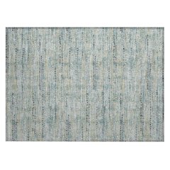 Machine Washable Indoor/Outdoor Chantille ACN2641 Teal 1'8" x 2'6" Rug