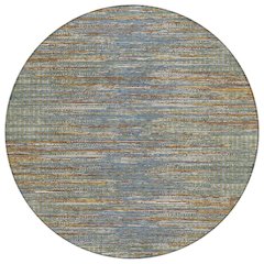 Machine Washable Indoor/Outdoor Chantille ACN2642 Green 8' x 8' Round Rug