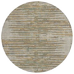 Machine Washable Indoor/Outdoor Chantille ACN2642 Brown 8' x 8' Round Rug