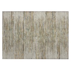 Machine Washable Indoor/Outdoor Chantille ACN2642 Brown 1'8" x 2'6" Rug