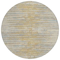 Machine Washable Indoor/Outdoor Chantille ACN2642 Ivory 8' x 8' Round Rug