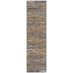 Machine Washable Indoor/Outdoor Chantille ACN2642 Blue 2'3" x 7'6" Runner Rug
