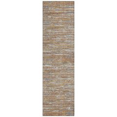 Machine Washable Indoor/Outdoor Chantille ACN2642 Orange 2'3" x 7'6" Runner Rug