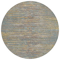 Machine Washable Indoor/Outdoor Chantille ACN2642 Teal 8' x 8' Round Rug