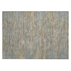 Machine Washable Indoor/Outdoor Chantille ACN2642 Teal 1'8" x 2'6" Rug