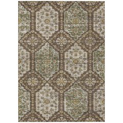 Machine Washable Indoor/Outdoor Chantille ACN2643 Brown 2'6" x 3'10" Rug