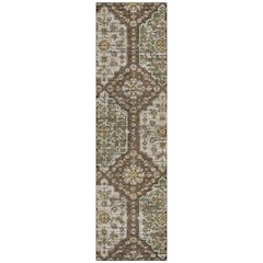 Machine Washable Indoor/Outdoor Chantille ACN2643 Brown 2'3" x 7'6" Runner Rug