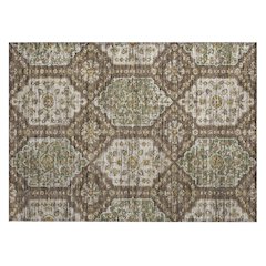 Machine Washable Indoor/Outdoor Chantille ACN2643 Brown 1'8" x 2'6" Rug