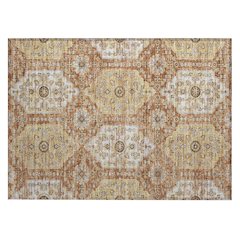 Machine Washable Indoor/Outdoor Chantille ACN2643 Orange 1'8" x 2'6" Rug