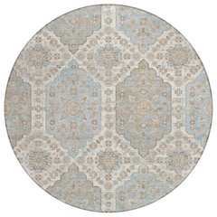 Machine Washable Indoor/Outdoor Chantille ACN2643 Ivory 8' x 8' Round Rug
