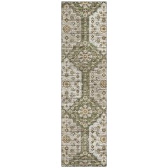 Machine Washable Indoor/Outdoor Chantille ACN2643 Green 2'3" x 7'6" Runner Rug