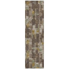 Machine Washable Indoor/Outdoor Chantille ACN2644 Brown 2'3" x 7'6" Runner Rug