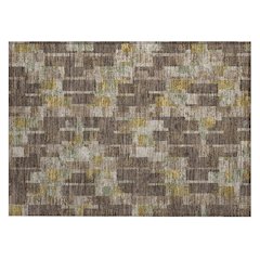 Machine Washable Indoor/Outdoor Chantille ACN2644 Brown 1'8" x 2'6" Rug