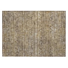 Machine Washable Indoor/Outdoor Chantille ACN2645 Brown 1'8" x 2'6" Rug
