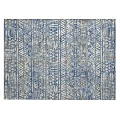 Machine Washable Indoor/Outdoor Chantille ACN2645 Blue 1'8" x 2'6" Rug