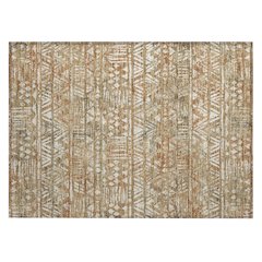 Machine Washable Indoor/Outdoor Chantille ACN2645 Orange 1'8" x 2'6" Rug