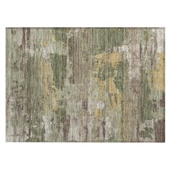 Machine Washable Indoor/Outdoor Chantille ACN2646 Green 1'8" x 2'6" Rug