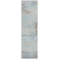 Machine Washable Indoor/Outdoor Chantille ACN2646 Blue 2'3" x 7'6" Runner Rug