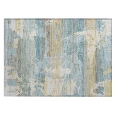 Machine Washable Indoor/Outdoor Chantille ACN2646 Teal 1'8" x 2'6" Rug
