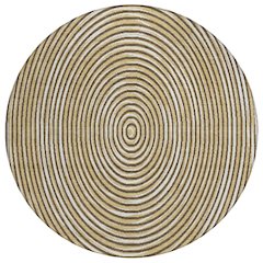 Machine Washable Indoor/Outdoor Chantille ACN2647 Brown 8' x 8' Round Rug