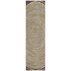 Machine Washable Indoor/Outdoor Chantille ACN2647 Brown 2'3" x 7'6" Runner Rug
