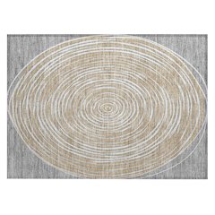 Machine Washable Indoor/Outdoor Chantille ACN2647 Gray 1'8" x 2'6" Rug