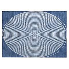 Machine Washable Indoor/Outdoor Chantille ACN2647 Blue 1'8" x 2'6" Rug