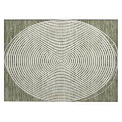 Machine Washable Indoor/Outdoor Chantille ACN2647 Green 1'8" x 2'6" Rug