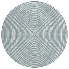 Machine Washable Indoor/Outdoor Chantille ACN2647 Teal 8' x 8' Round Rug