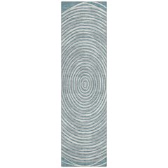 Machine Washable Indoor/Outdoor Chantille ACN2647 Teal 2'3" x 7'6" Runner Rug