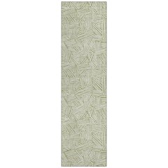 Machine Washable Indoor/Outdoor Chantille ACN2648 Green 2'3" x 7'6" Runner Rug