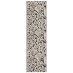 Machine Washable Indoor/Outdoor Chantille ACN2648 Brown 2'3" x 7'6" Runner Rug