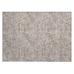 Machine Washable Indoor/Outdoor Chantille ACN2648 Brown 1'8" x 2'6" Rug